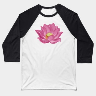 Pink Lotus Blossom Digital Art Baseball T-Shirt